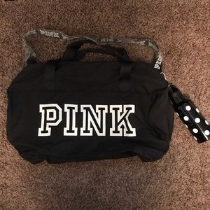 Pink Duffle Bag with Water bottle (sold)